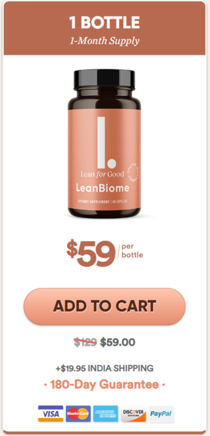 LeanBiome 1 bottle price